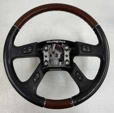 03-06 Cadillac Escalade Steering Wheel Wcontrols Rare Oem Black Woodgrain