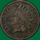 1909 Indian Head Cent Very Fine VF Coin, Corrosion #41143