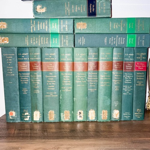 U.S. Army in World War II “Green Books” -  16 Books (AFL 2319 stamped)