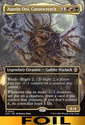 Auntie Ool, Cursewretch ** FOIL BORDERLESS ** Commander: Lorwyn Eclipsed NM MTG