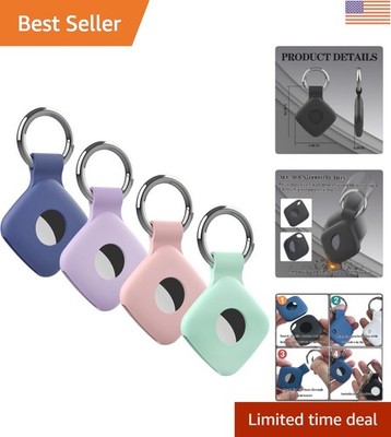 Silicone Tile Tracker Cases 2022 2024 - 4 Pack with Key Rings for Safe Travel