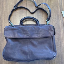 HOBO International Brown  Leather Messenger Crossbody Bag Organizer Vintage?