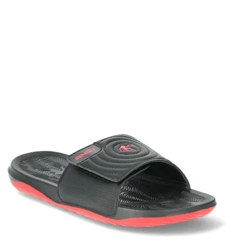 AND1 Men’s Adjustable Athletic Swirl Slide Sandals Black/Red Size 7 Comfort NEW - Picture 4 of 20