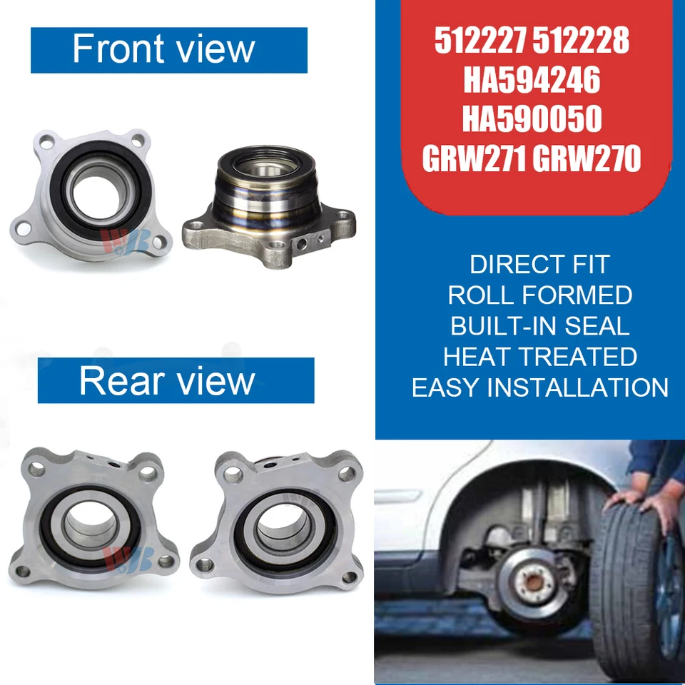 2PC Rear Wheel Hub Bearing Module Left Right for Toyota 4Runner FJ Cruiser/Lexus Foto 2 de 4