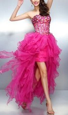 Princess Sweetheart Rhinestone Sleeveless Pink Dress Glamorous Prom Size 6 NEW