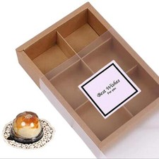12 Packs Cupcake Boxesbrown Kraft Treats Gift Boxes With Inserts And Display Win
