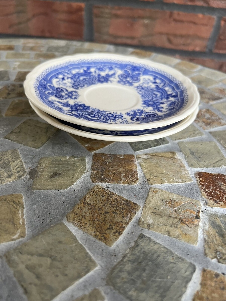 2 Vintage Villeroy & Boch 1748 Blue Porcelain Burgenland 2 Vintage Villeroy & Boch 1748 Blue Porcelain Burgenland