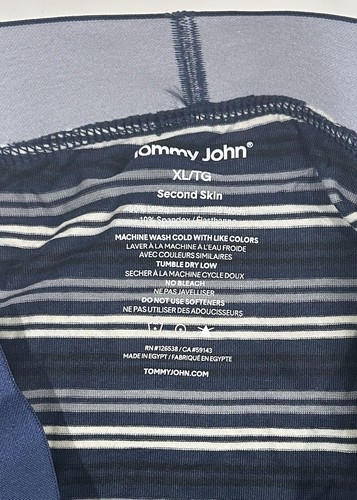 Abito Tommy John uomo seconda pelle tronchetto amore righe blu XL - Foto 4 di 4