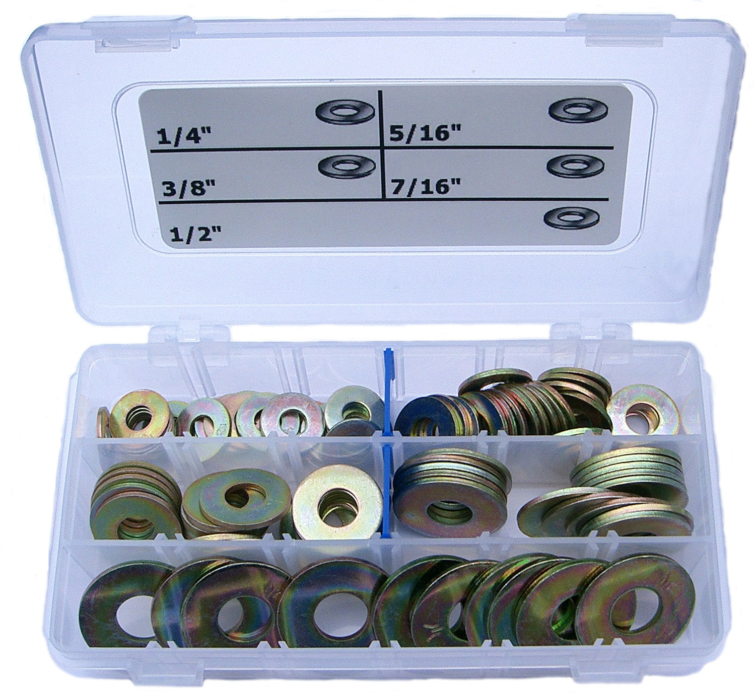 Grade 8 USS Flat Washer Assortment Kit (Sizes 1/4 to 1/2") eBay