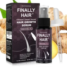 Finally Hair Regrowth Spray or Dropper with 5% Minoxidil Biotin Collagen