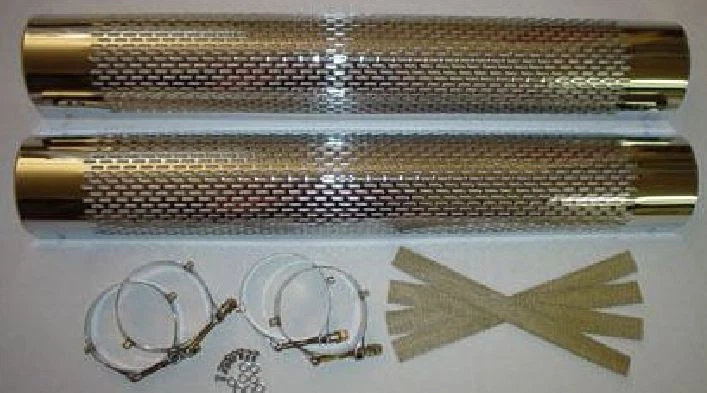 Chrome Sidepipe Heat Shields Shelby Cobra 427 Replica Kit Car Side Pipes F5 - Image 2 of 4