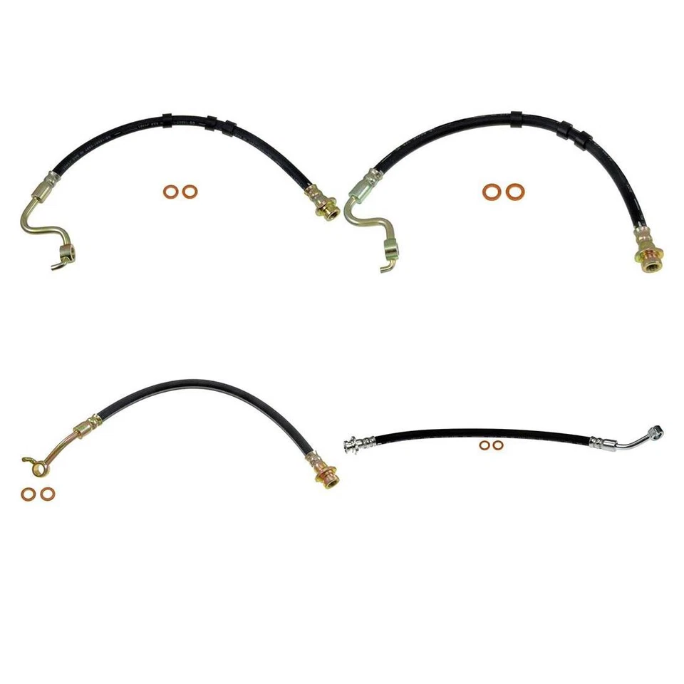 前后 4 件制动软管适用于日产 Armada 2005 - 2011 INFINITI QX56 2004 - 2007 — 第 2/4 张图片