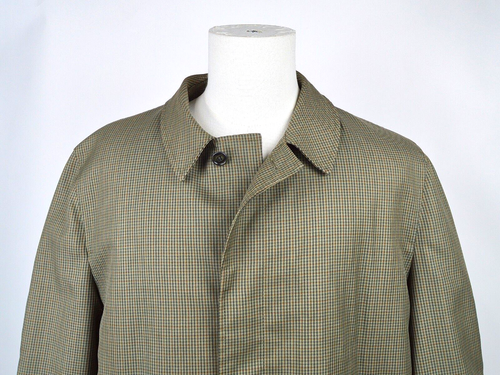 Vintage 70s Windbreaker by Van Heusen Trench Over Coat Men 42L Green Plaid Liner - Picture 2 of 12
