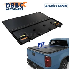 For 2015-2024 Chevy Colorado GMC Canyon Hard Truck Bed Tonneau Cover W/LED 6FT