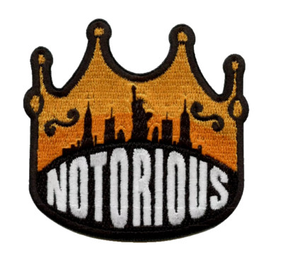King Of New York Patch Notorious BIG Crown Rapper - EMBROIDERED IRON-ON PATCH