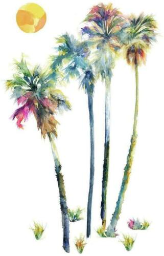 RoomMates Watercolor Palm Trees Peel And Stick Giant Wall Decals - Picture 1 of 5