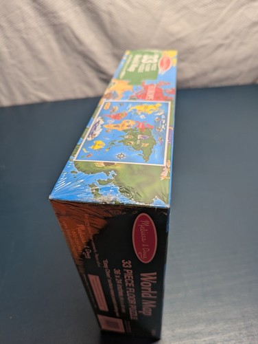Melissa & Doug World Map Floor Puzzle 33pcs Homeschool Educational Learning (Cr) - Picture 4 of 4