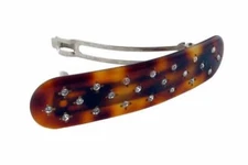 Speert Authentic Hand Made Swiss European Barrette Style 811 Tortoise Brown Gold