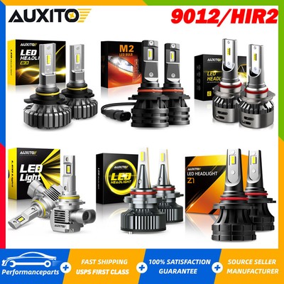 AUXITO HIR2 9012 LED Headlight High Low Beam Bulb Super Bright CANbus High Power