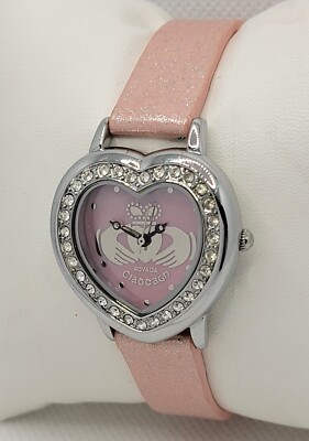 Ladies Rovada Claddagh Heart Shape Crystal Accents Pink MOP 