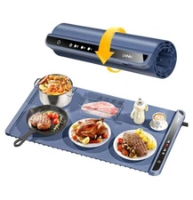Food Warming Mat Electric Warming Tray with 3 Temperature Settings and 1-4 Hours