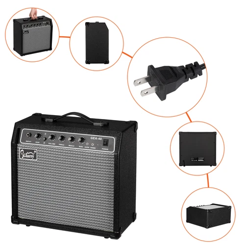 Glarry 40W GEA-40 Electric Guitar Amplifier Black - Picture 3 of 11