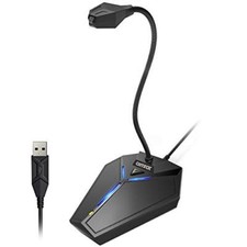 USB Computer Microphone,Plug  Desktop Omnidirectional Condenser PC Laptop Mic