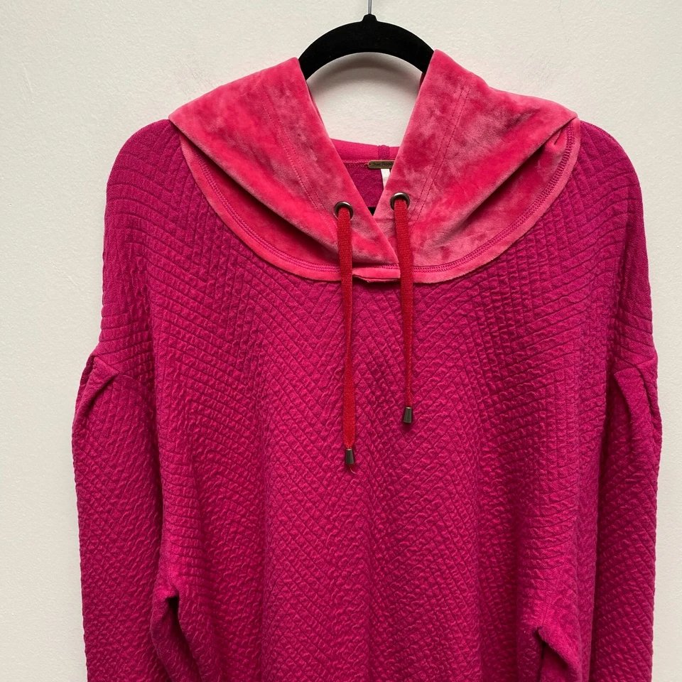 Sudadera con capucha acolchada de gran tamaño con cordón manga globo rosa Free People para mujer S Foto 2 de 4