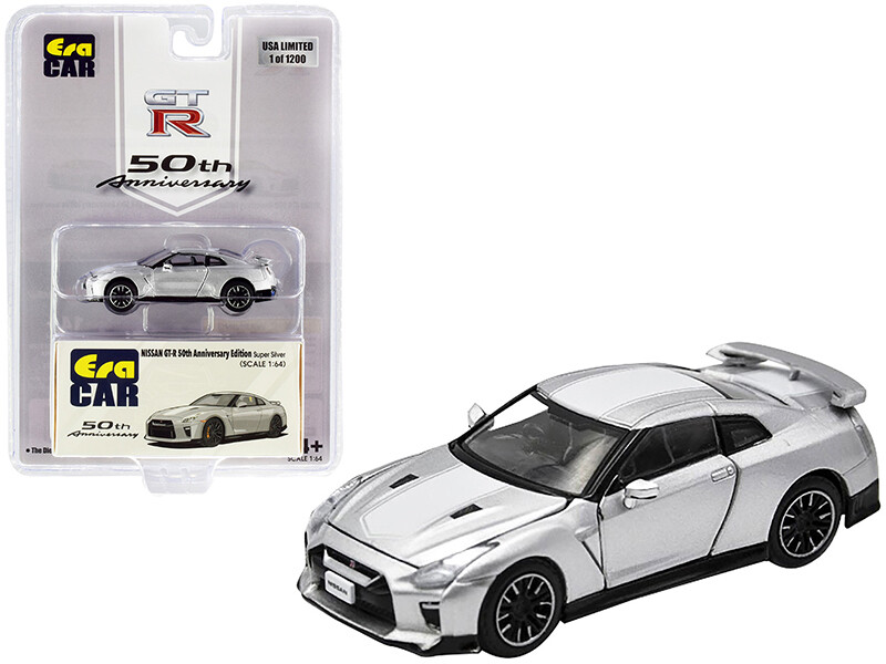 Nissan GT-R RHD Silver Limited 1:64 Diecast Model - Era Car
