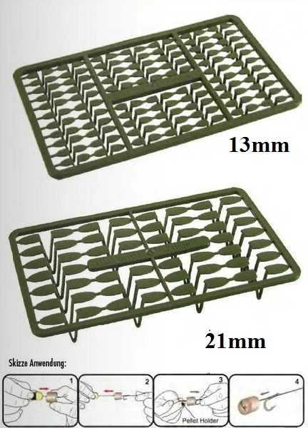 Pellet Holder SET Stopper für Pellets und Boilies 13mm und 21mm 100 St. Behr