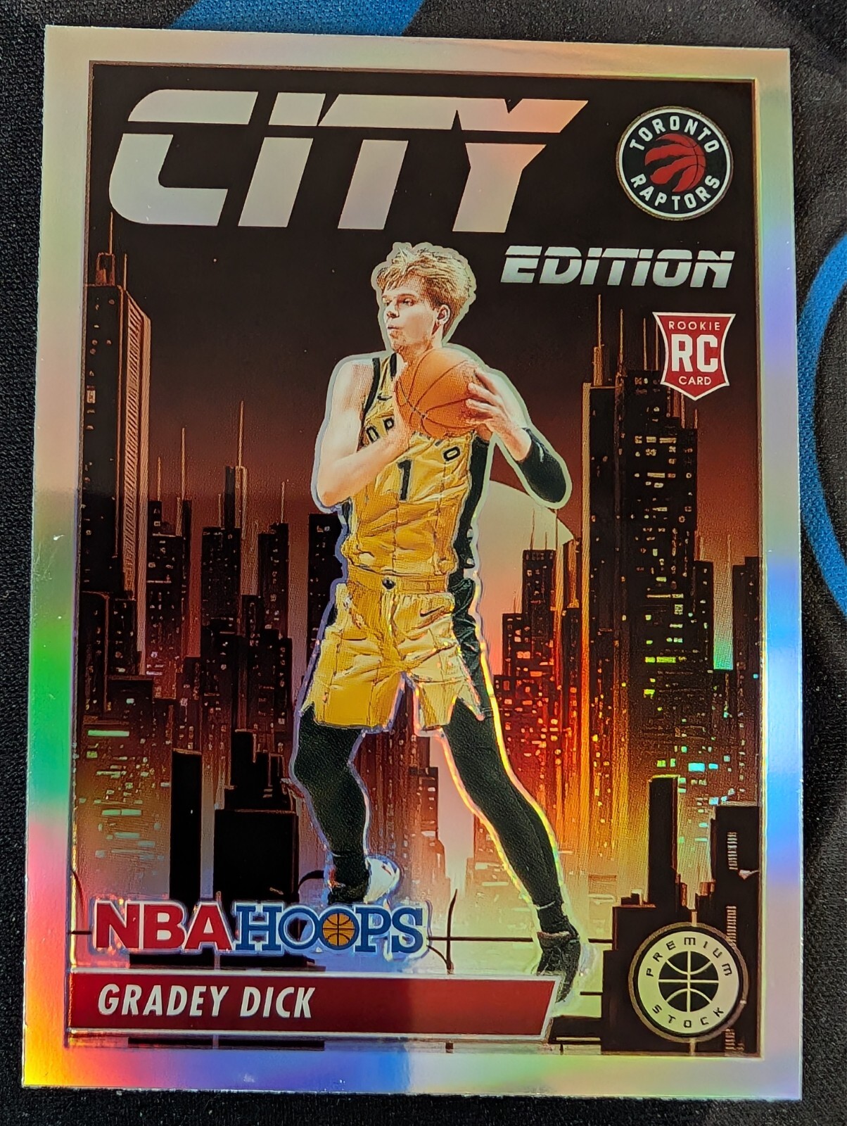 2023-24 Hoops Premium Stock Gradey Dick City Edition Silver Prizm RC Card