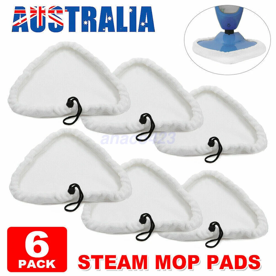 6pcs Replacement Cleaner For Steam Mop Pads Washable Microfibre Cloth Floor Pads