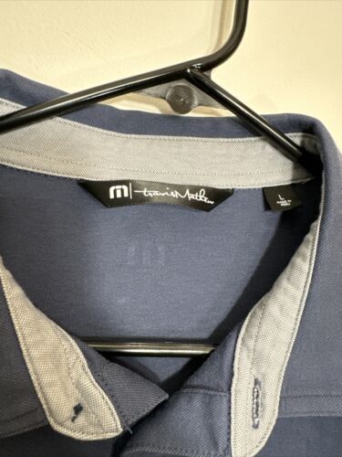Camisa polo de golf Travis Mathew Last Minute azul gris a rayas para hombre talla grande gris - Imagen 6 de 8