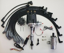 Small Cap Ford 5.0l 302 Efi To Carb Hei Distributor Chrome Coil 8.5mm Wires
