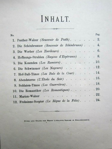 Partition ancienne: valses célèbres de Jos. Lanner, violon,Litolff,Lanner-Album. - Picture 2 of 4