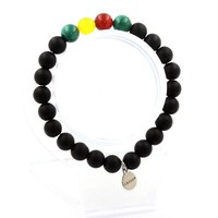 Steine Und MinéRaux. Armband Perlen Malachit Aus Kongo + Achat Gelb R