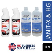 HG & Janit-X Super Powerful Toilet Bowl & Urinal Cleaner & Restorers 500ml - 5L