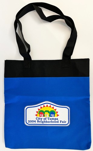 I AM TAMPA Canvas Beach Bag 15"x15" Tote 2004 City Neighborhood Fair Promo - Picture 4 of 5