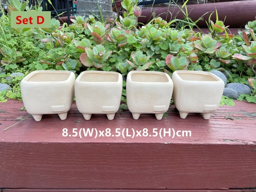 4/5/6x Small Patio Pottery Clay Pots Succulent Cactus Planters Draining Hole AUS - Picture 26 of 52