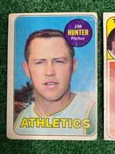 1969 Topps 235 Jim Hunter - Oakland Athletics CATFISH