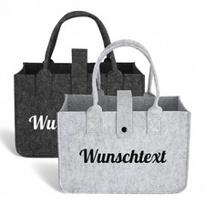 Personalisierbare Filztasche mit Wunschtext N...
