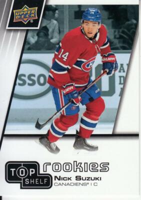 2020 Upper Deck UD Top Shelf Rookies TTS-10 Nick Suzuki RC Rare Montre Canadiens