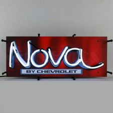 Nova By Chevrolet Junior Neon Sign 25 Inches by 10 Inches