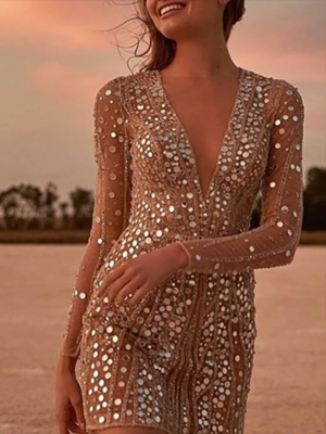 sachin and babi light blue dress White Sequin Beaded Halter Dress for Women Sexy Sparkle Backless Mini   Divahotcouture