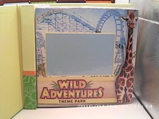 Wild Adventures Theme Park 8 x 8 Premade Scrapbook 20 Pages with Box