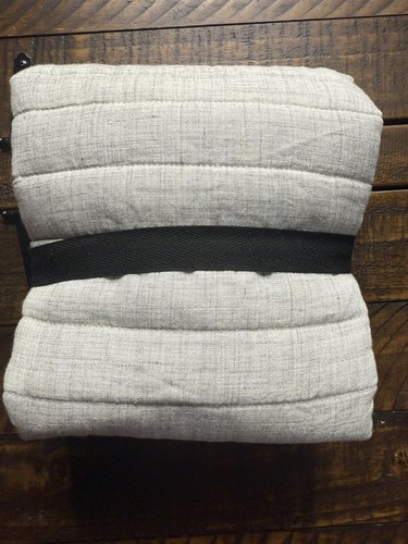 West Elm European Flax Linen Linework Shams (2) King Frost Gray Fiber Die NWOT - Picture 2 of 4