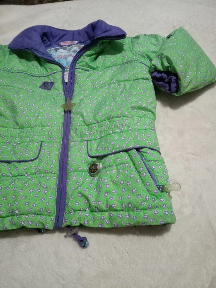 Chaqueta Obermeyer I-Grow Abrigo Chaqueta Esquí Besos Mariposa Talla 7 Niñas c4 Foto 2 de 4