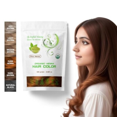 100% Organic Pure Henna Powder. Chemical-Free! 2 packs of 100g, total 200g