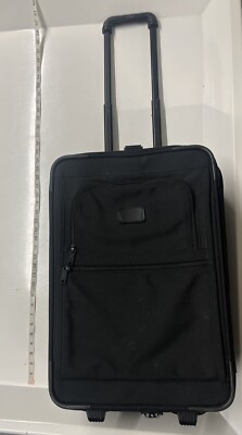 TUMI Upright Wheeled Carry On Expendable Rolling Black Suitcase 2210D3 Tall 22 