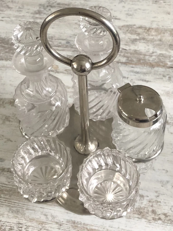 Menagerie in Bleikristalloptik mit Ständer aus Metall ca.  15 cm und 24cm hoch